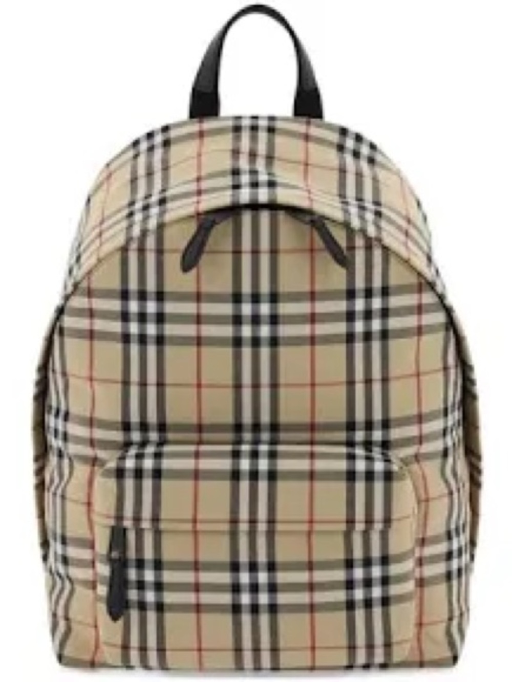 beige checkered pattern backpack for men